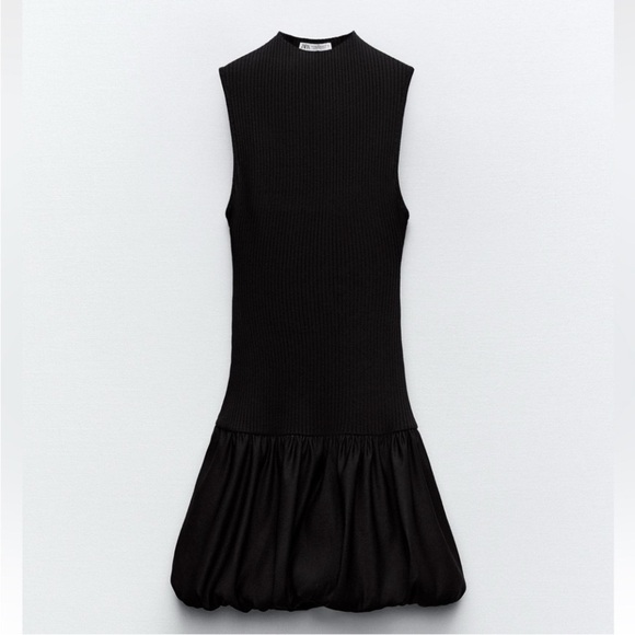 BLOGGER'S FAVE —  Zara Open Back Ribbed
Balloon Dress with high neck - Picture 12 of 16